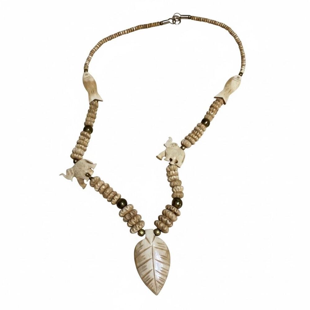 Vintage Carved Statement Necklace